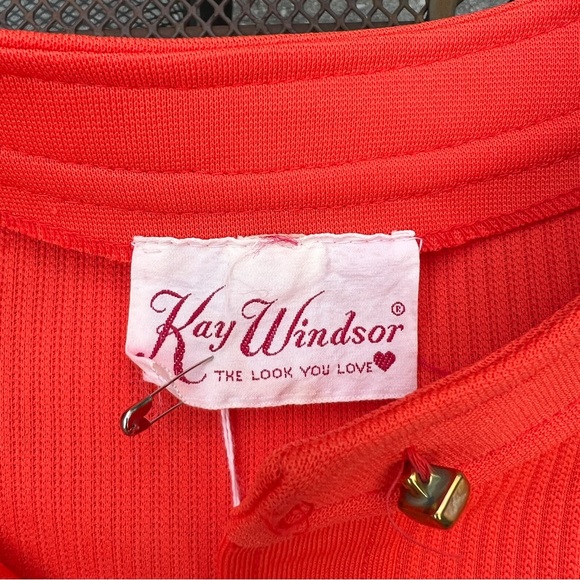 1970’s bright orange Kay Windsor skirt set - Picture 5 of 6